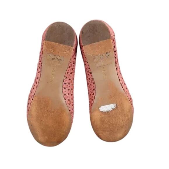 Report Shoes Womens 7 Flats Slip On Woven Peep Toe Ruffle Embellished Fashion - Picture 4 of 16